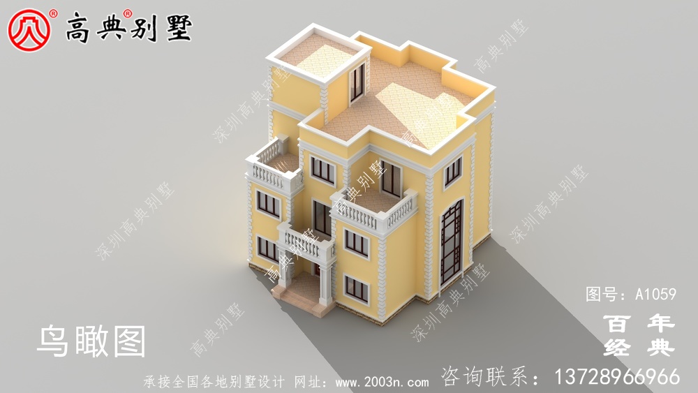 广东新农村三楼别墅设计图纸及效果图，广东自建推荐