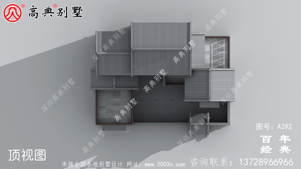 三层中式带阳台别墅工程图纸及设计图_三层中式别墅设计图