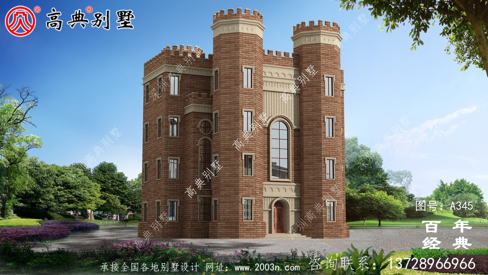 漂亮豪华的五层西式城堡别墅设计图及施工图纸   房屋设计图
