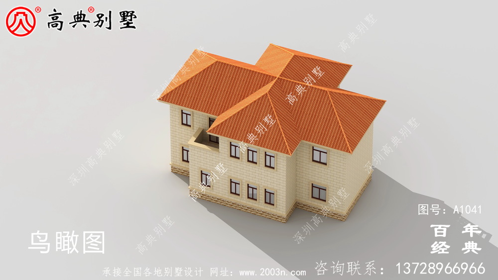 新农村建设简易二层别墅设计图纸及效果图_双层建造房屋设计图