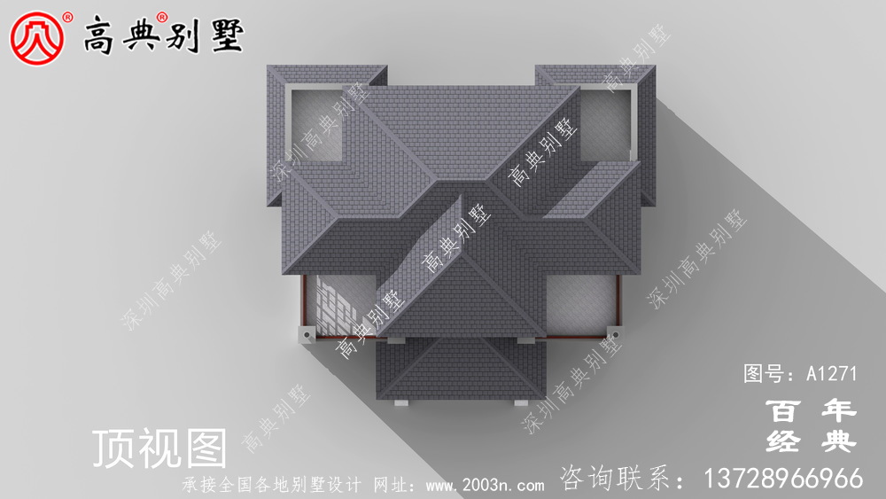 新中式三层实用型双拼别墅效果图及施工图__三层别墅图纸