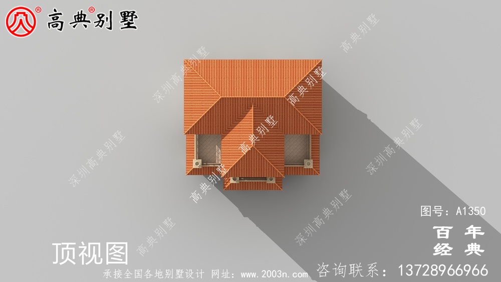 全套高档欧式三层复式别墅外观设计效果图纸_三层别墅设计图