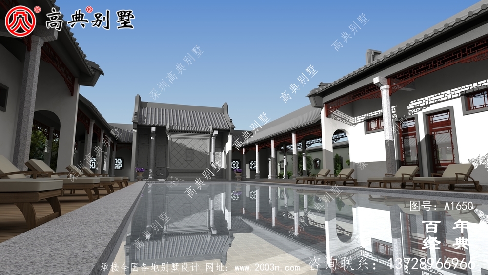 新中式两层宏伟别墅设计图纸和效果图_农村两层别墅设计