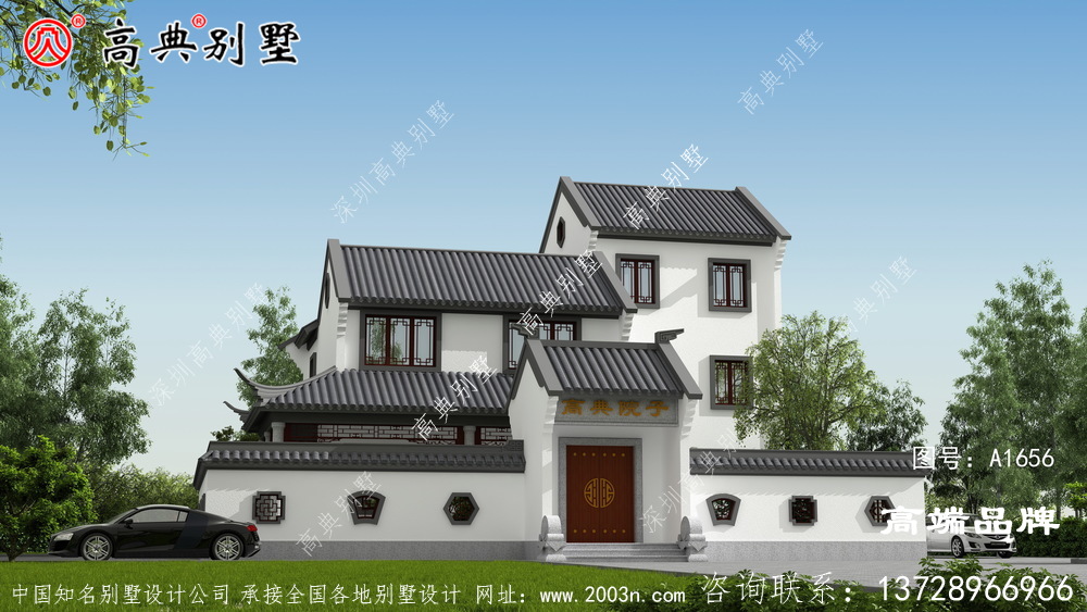 中式三层别墅设计图