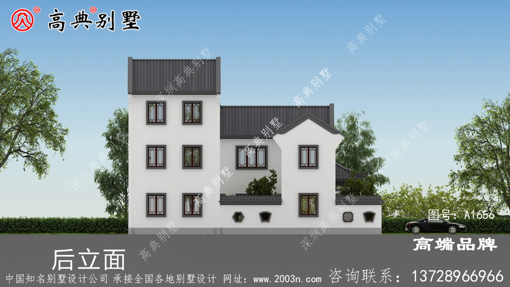 中式三层别墅设计图